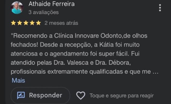 Avaliação no Google