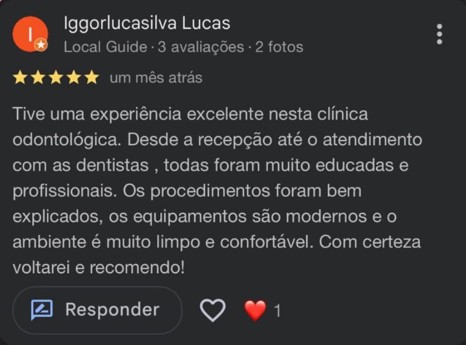 Avaliação no Google
