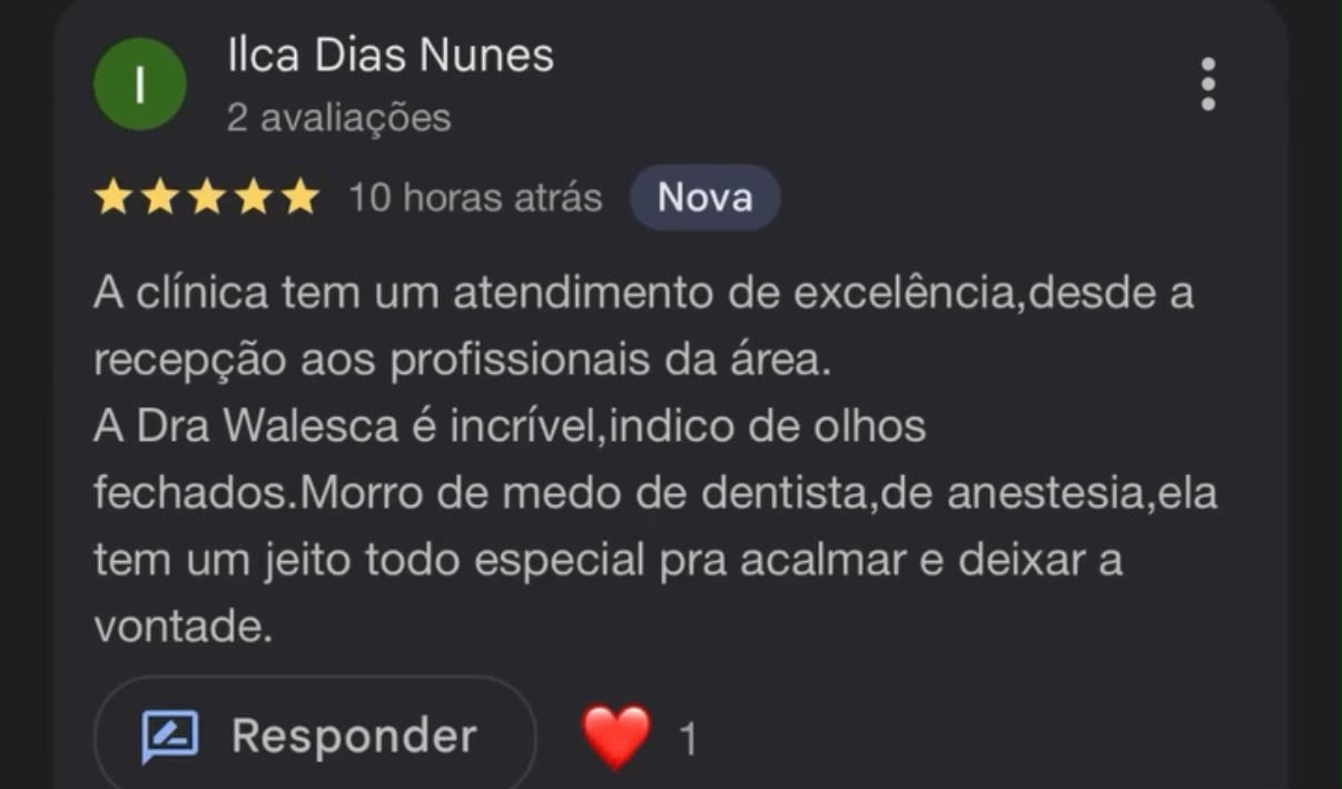 Avaliação no Google